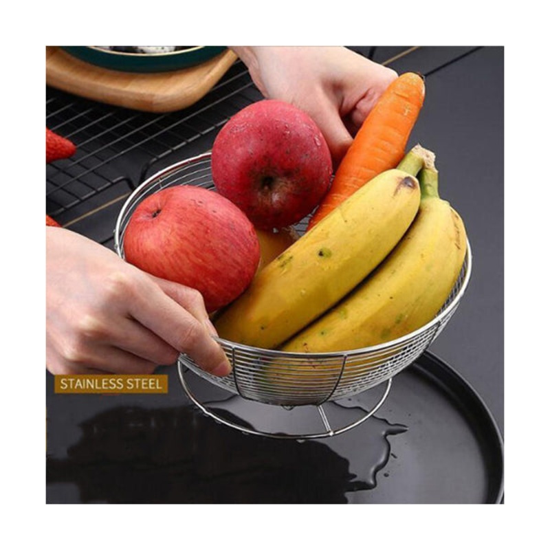 Stainless Steel Round Fruit Basket – 10689