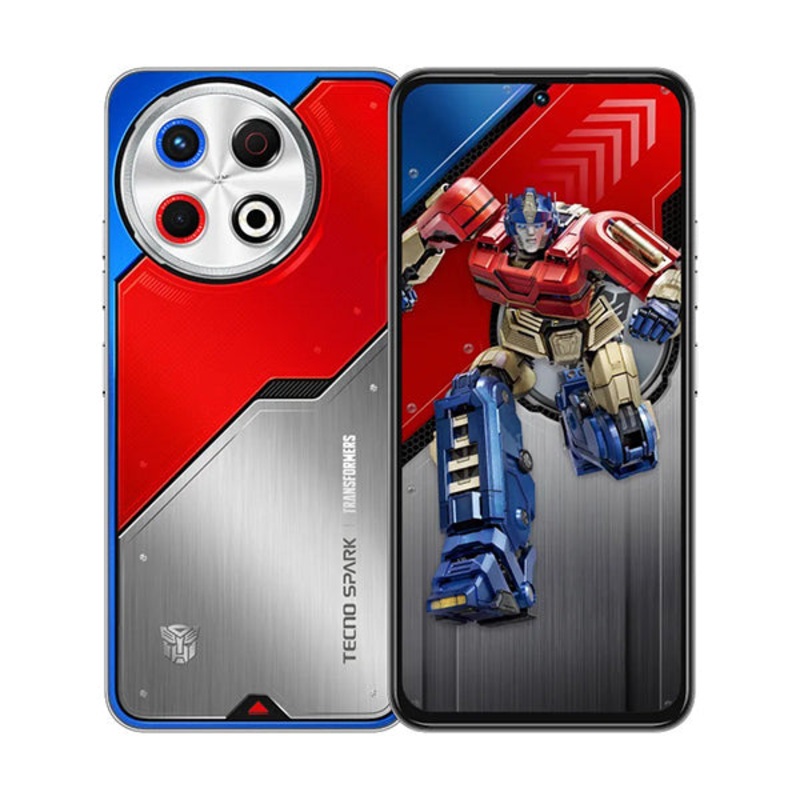 Tecno Spark 30 Pro 16GB/128GB (8GB Extended RAM) Optimus Prime Edition (Limited Edition) Cover and Protection Included + 100 Days Screen Replacement Warranty