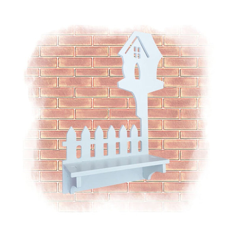 Wood Bird House Wall Shelf – 89562
