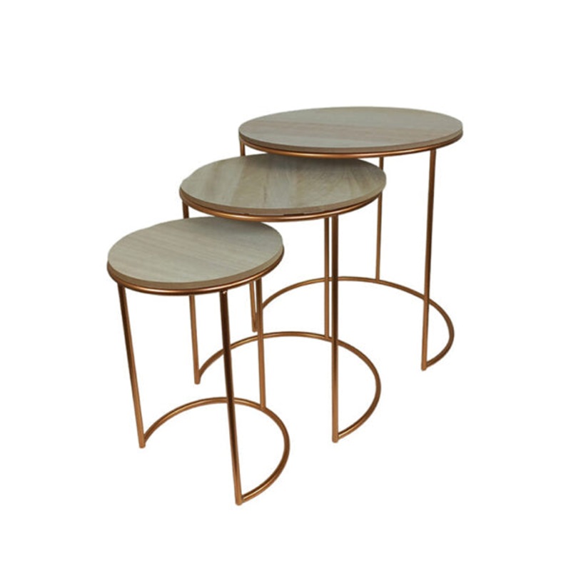 Bronze Polished Coffee Table Set of 3 Pcs – 10426-B