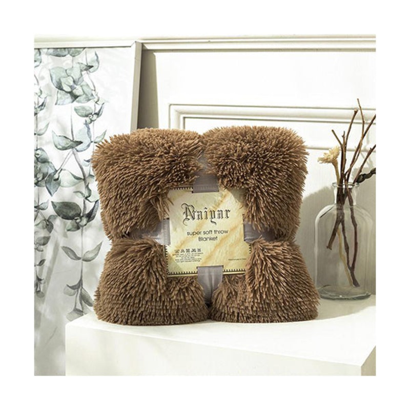 Double-sided Faux Fur Sherpa Fleece Blanket, 200*230 Cm – 97374