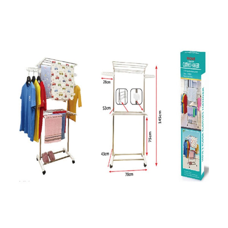 Multifunctional 2-Layer Clothes Drying Rack 5808 – 8546