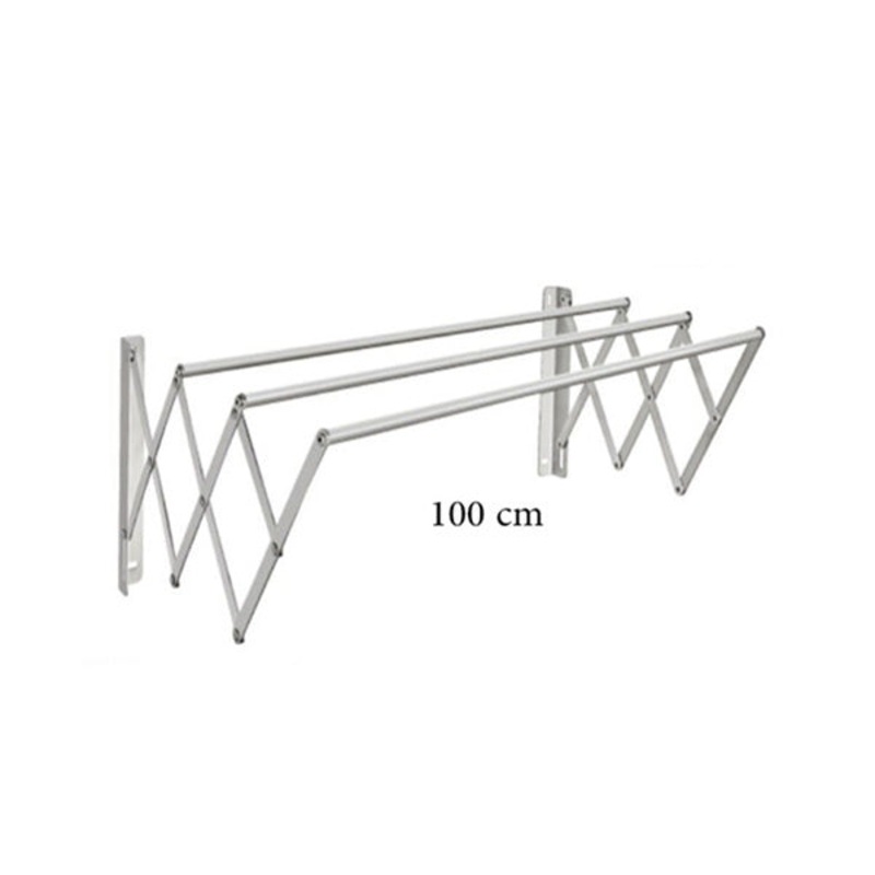 Wall mounted Aluminum Clothes Rack, 3 Thick Rod – 92931, Available in 2 Sizes