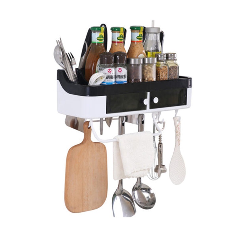 Cool Gift, Suction Cup Spice Rack With Hook – 95127