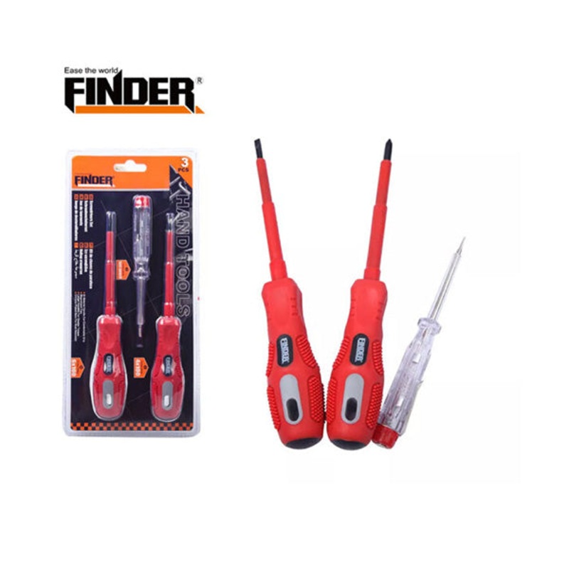 Finder, 3Pcs VDE Screwdrivers Set – 193083