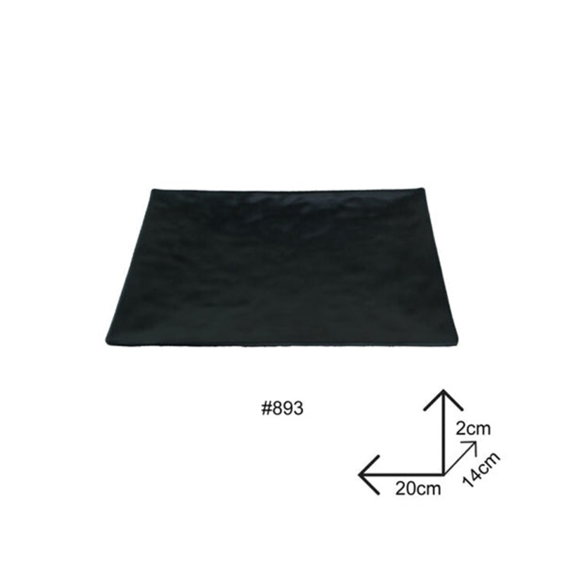Plates Black Melamine Dinnerware – 98893
