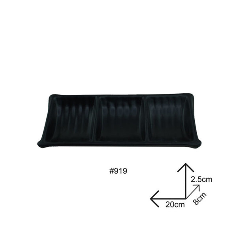 Sauce Dip Plate Black Melamine Dinnerware – 98919