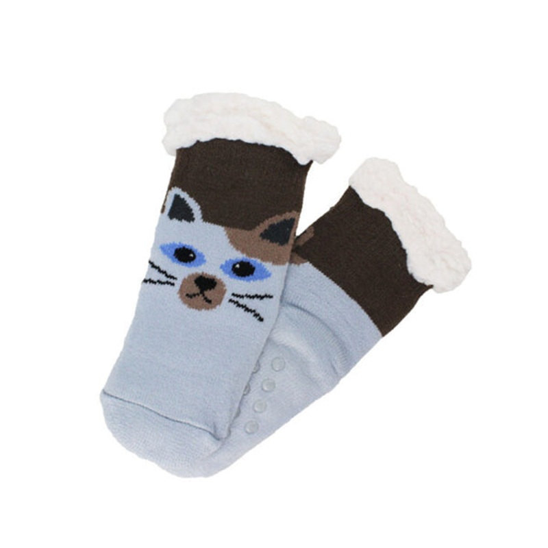 Kids Slipper Socks Winter Warm Fleece – 96515, Available in Different Colors