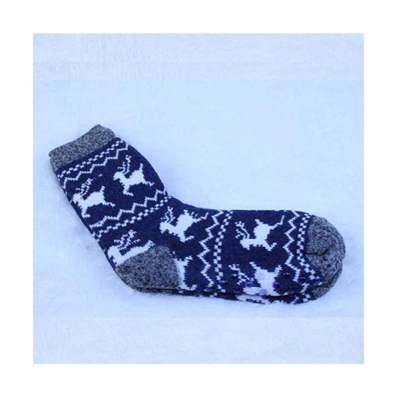Men Winter Thermal Fleece Lining Knit Slipper Socks – 97406, Available in Different Colors