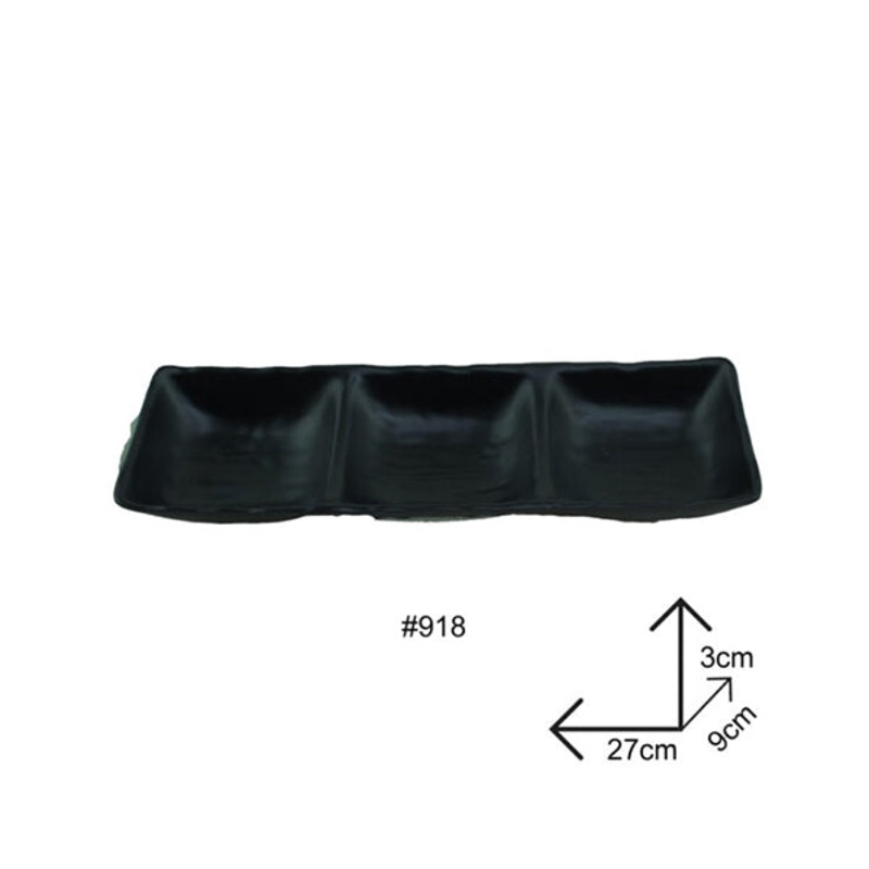 Sauce Dip Plate Black Melamine Dinnerware – 98918