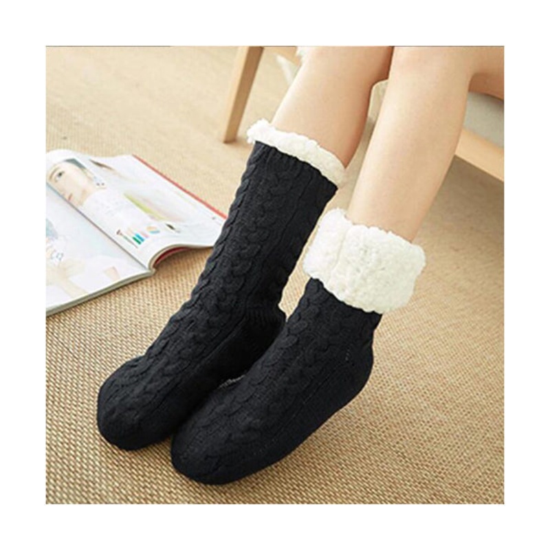 Women Slipper Socks Winter Warm Fleece – 97391, Available in Different Colors