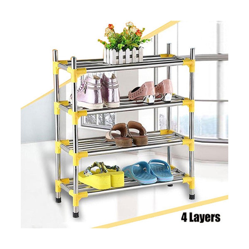 Multifunctional Stainless Steel Shoe Rack and Storage Rack – 98532