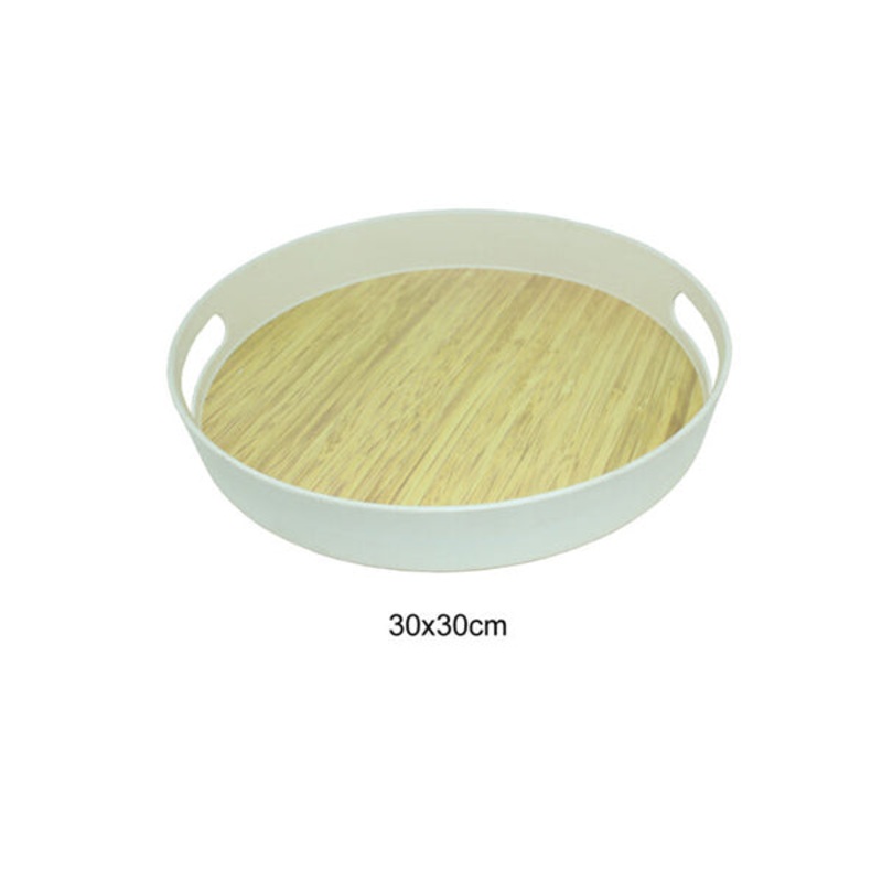 Round Tray Wooden Melamine Dinnerware – 97071