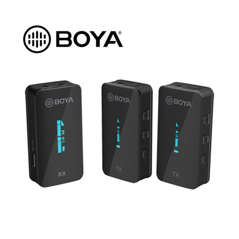 Boya, BY-XM6-S2 Digital Camera-Mount True-Wireless 2-Person Microphone System (2.4 GHz)