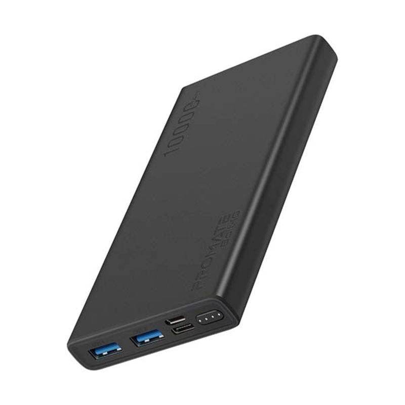Promate, Bolt-10, Compact Smart Charging Power Bank with Dual USB Output