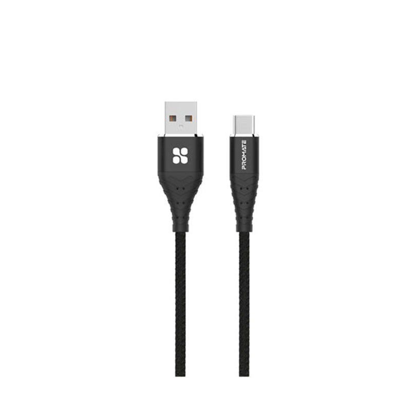 Promate, cCord-1, Fabric Braided USB-C Data Sync & Charge Cable