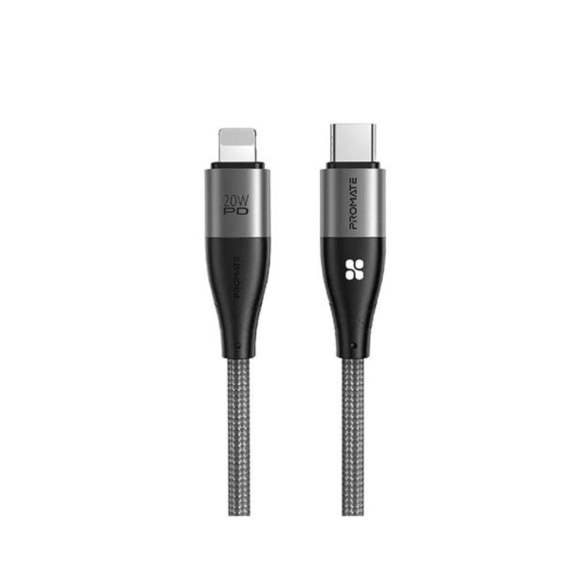 Promate, iCord-PD20, 20W Power Delivery High Tensile Strength Lightning Cable