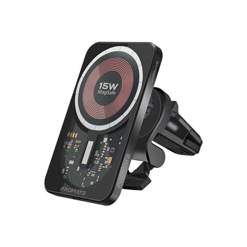 Promate, LucidMount-15, 15W MagSafe Transparent Car Wireless Charger