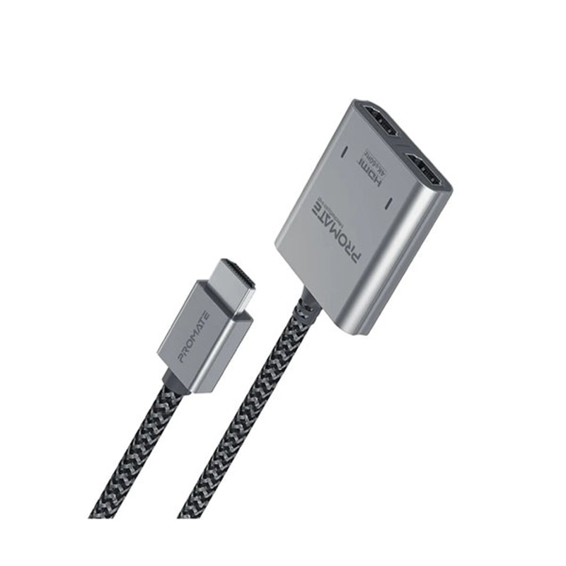 Promate, MediaSplit-H2, 4K@60Hz HDMI Splitter Cable with Dual HDMI Ports