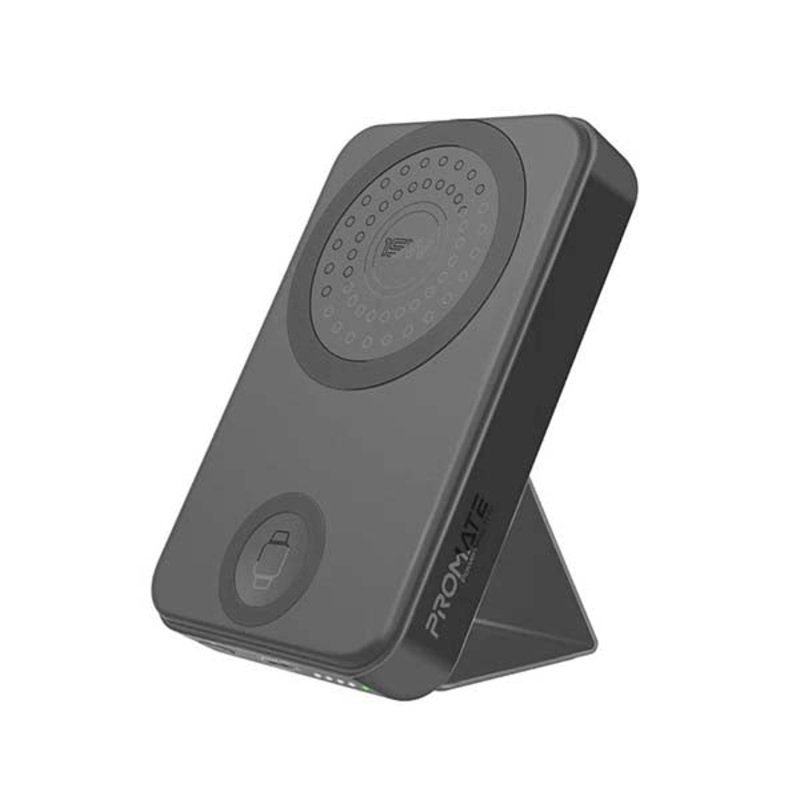 Promate, PowerMag-Trio, SuperCharge MagSafe Compatible & Apple Watch Wireless Charging 10.000mAh Power Bank