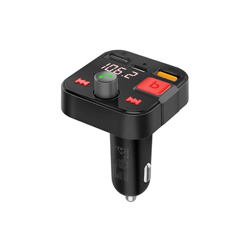 Promate, PowerTune-30W, FM Transmitter Kit with Handsfree & Quick Charge 3.0