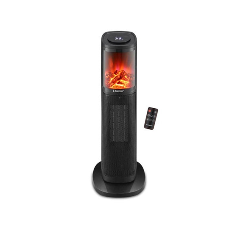 Beper, Ptc Tower Fan Heater – Led Flame, P203TER010