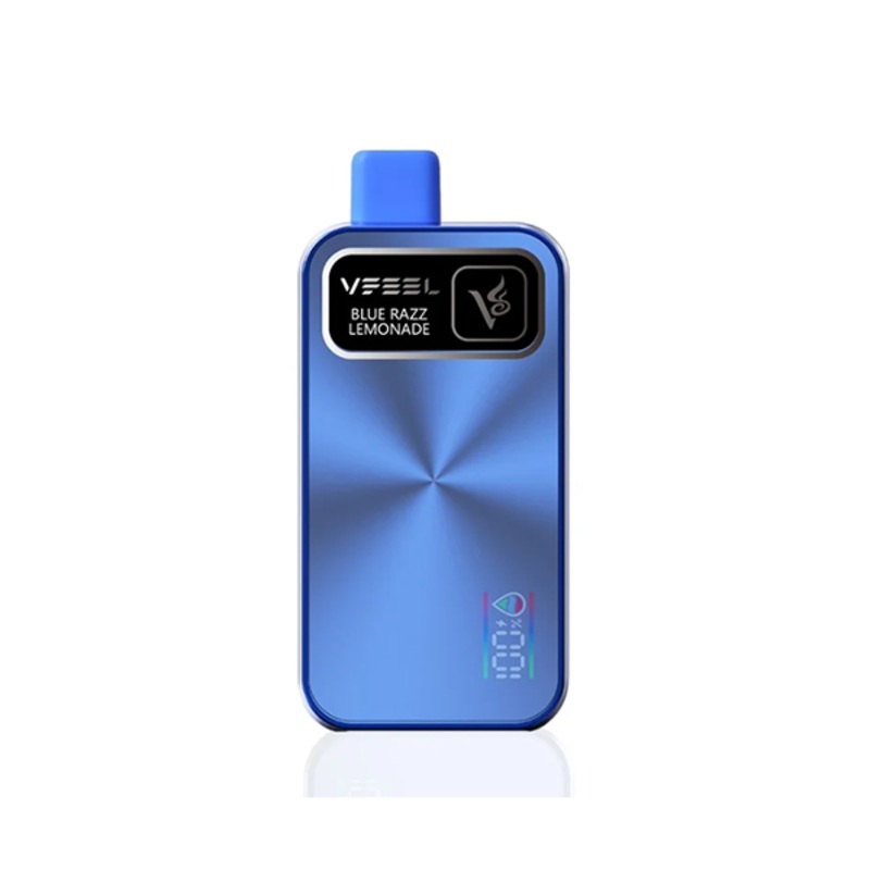 VFEEL V5000 Blue Razz Lemonade Vape, 5000 Puffs, 100% Display Screen, 18ml E-liquid, 5% Nicotine, 650mAh, Disposable Hookah Bar
