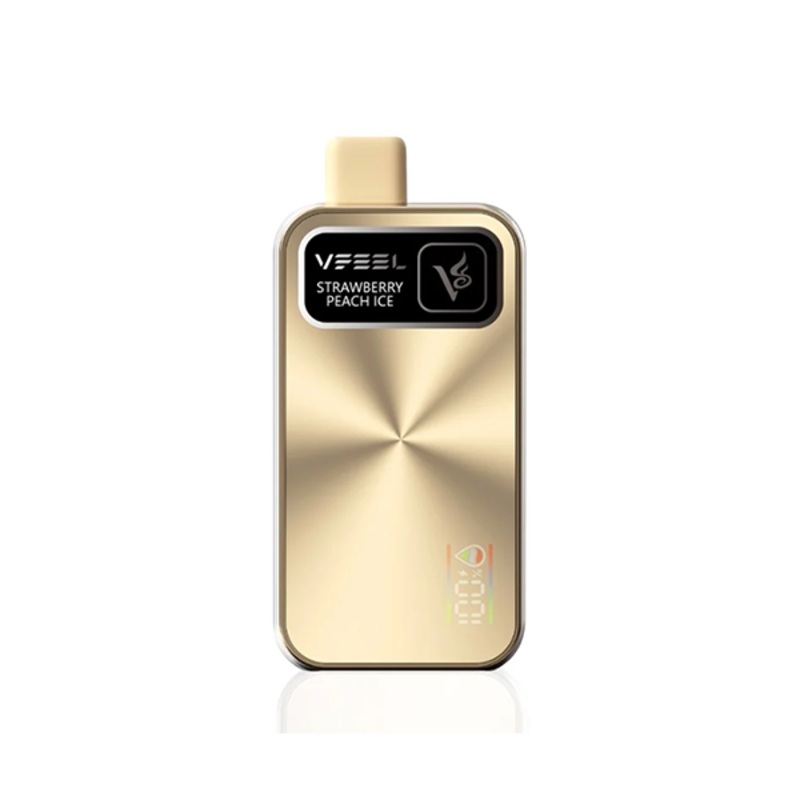 VFEEL V5000 Strawberry Peach Ice Vape, 5000 Puffs, 100% Display Screen, 18ml E-liquid, 5% Nicotine, 650mAh, Disposable Hookah Bar