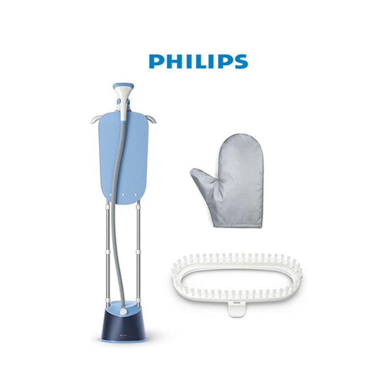 Philips Garment Steamer 1000 Series – 1800W, 1.8L Detachable Tank, 3 Steam Setting, 36 g/min, Integrated Stylemat, Deep Azur