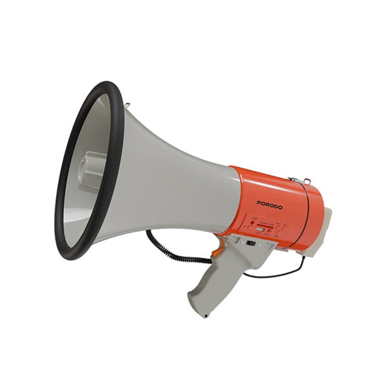 Porodo LFS098 Portable Megaphone Speaker 50W with 700M Expansive Coverage, Bluetooth Phone Connection, Clear and Loud Sound + Carrying Strap