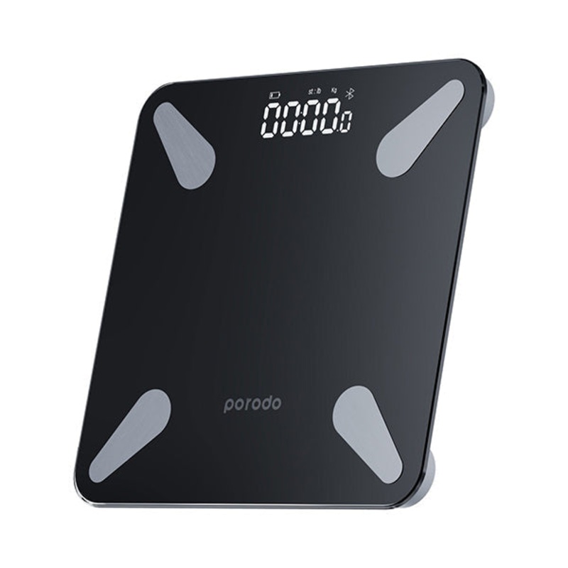 Porodo Lifestyle Smart Bluetooth Digital Full Body Fat Scale, Works with Bluetooth on iOS and Android
