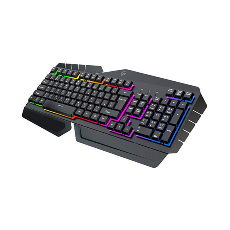 Porodo, PDX212 Metal Frame USB Wired Gaming Keyboard With Lighting Effects And Multi-Media Keys For Computer