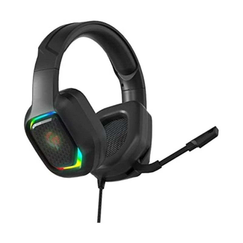 Porodo, PDX411 Wired Gaming Headset, E-Sports High Definition RGB Breathing Light Gaming Headphones, 3.5mm Audio Jack, 3D Dimensional Sound, Noise Cancelling, Omni-Directional Microphone
