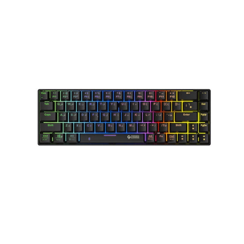 Porodo Wireless Type-C Mechanical Keyboard, PDX214-BK