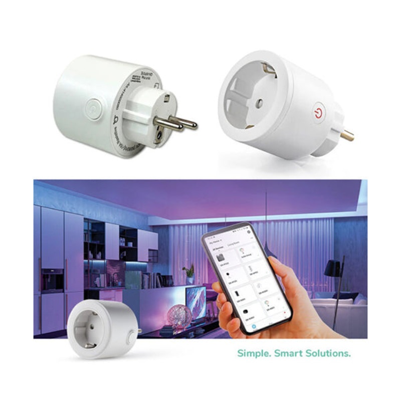 Qnect, Wi-Fi Smart Plug | EU Schuko Type F/E – T1021