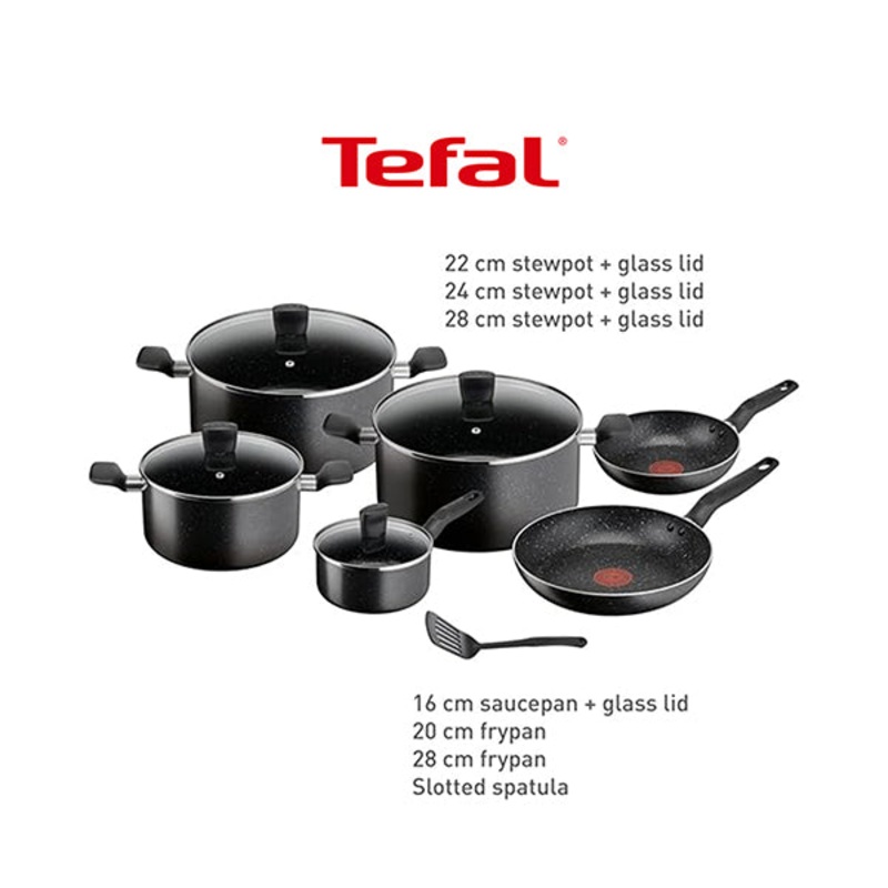 Tefal B491BS85 Dark Stone 11 Pcs set
