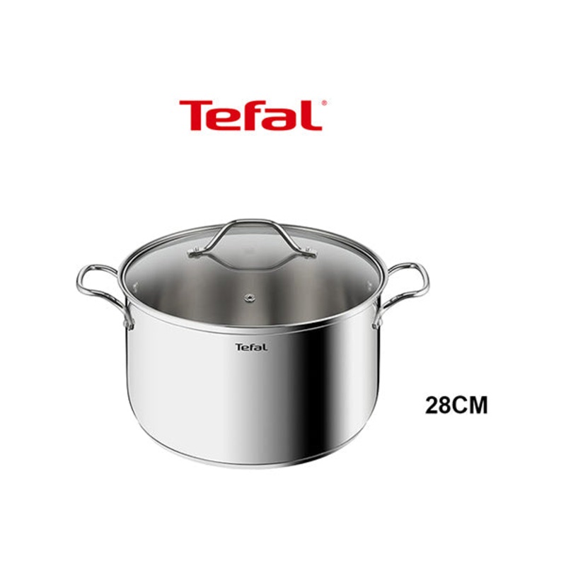 Tefal B8646404 Intuition SS Stockpot 28cm + Lid (9,6L)