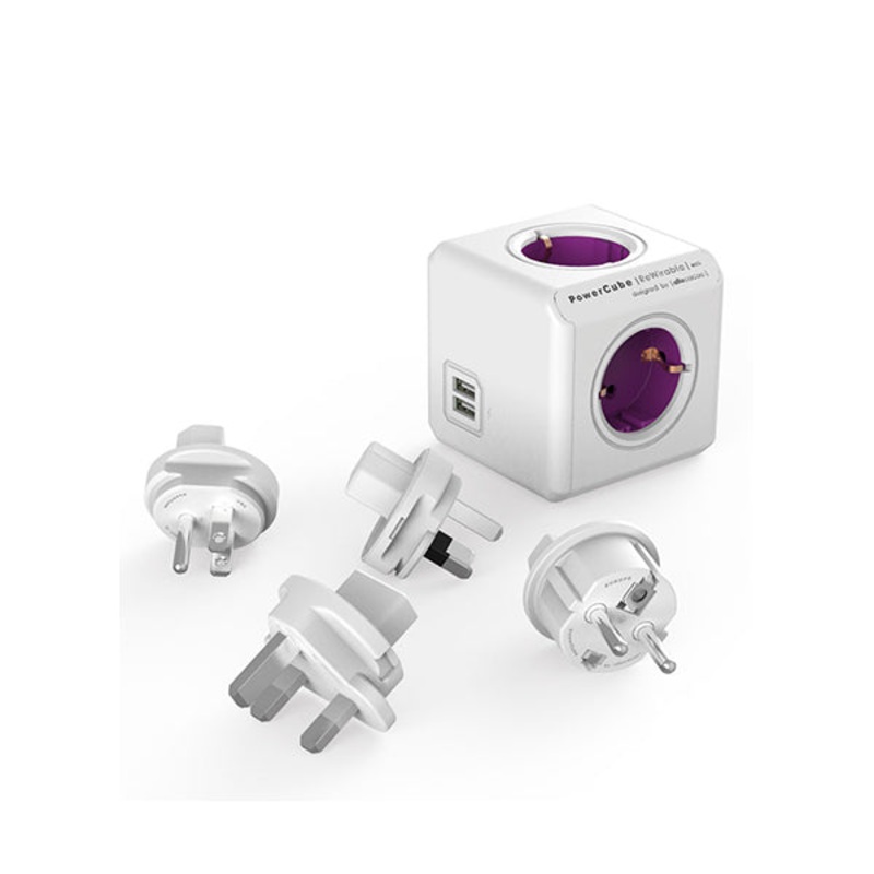 Allocacoc, PowerCube, Rewirable USB 3x Plug + IEC Cable
