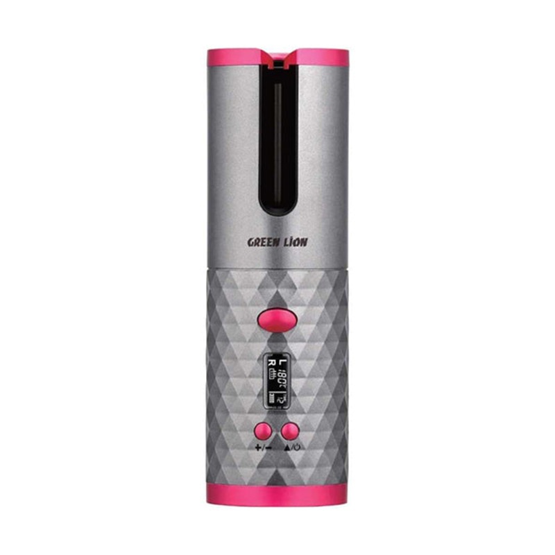 Green Lion, Auto Hair Curler, 6 Adjustable Temperature, 60min Working Time, 3-4 hours Charging Time, 5200mAh Battery, 2 Side Rotation, USB Charging, LCD Display