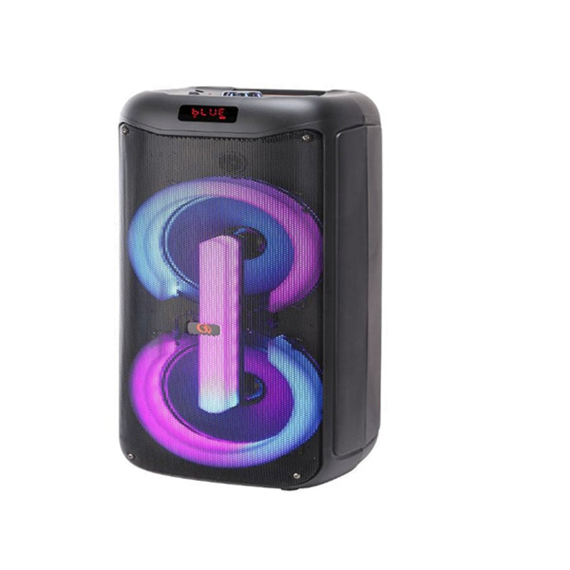 Portable Bluetooth Double Woofer Speaker 8-inch with Wireless Mic  GY5049