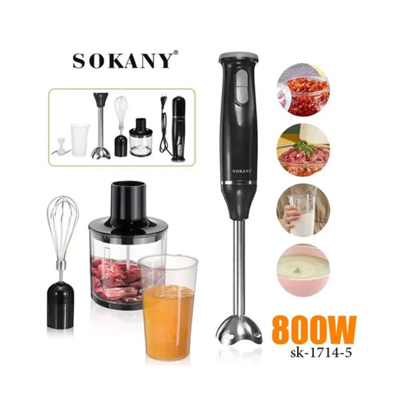 Sokany, Hand Blender 5 in 1, 800W – Sk-1714-5