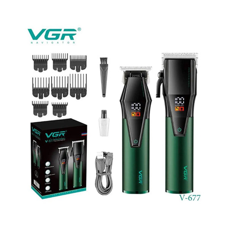 VGR V-677, 2-Set Professional Hair Clipper & Trimmer