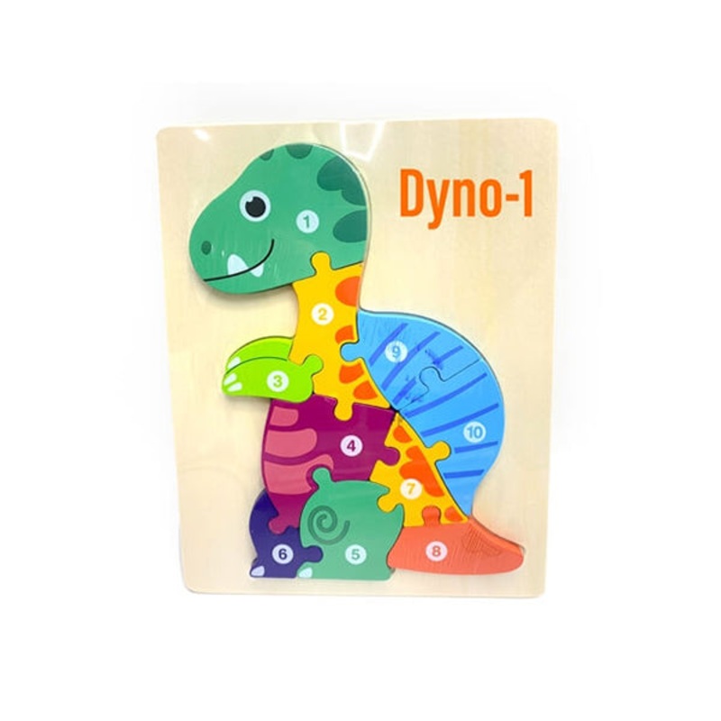 3D Wood Puzzle, Kids Toys, Educational Toys, Wood Made – Dyno-1 – 15715D1