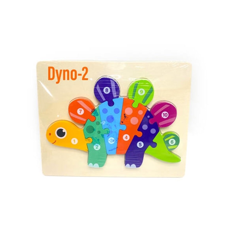 3D Wood Puzzle, Kids Toys, Educational Toys, Wood Made – Dyno-2 – 15715D2