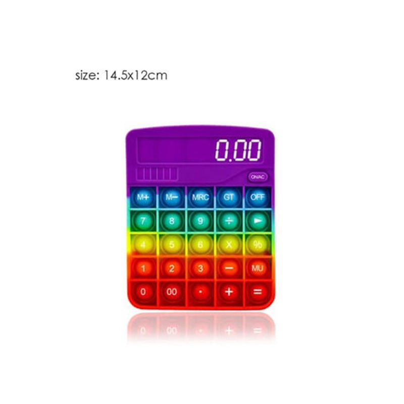 Calculator Pop It, Colorful, Stress Relief Washable Calculator – 14506