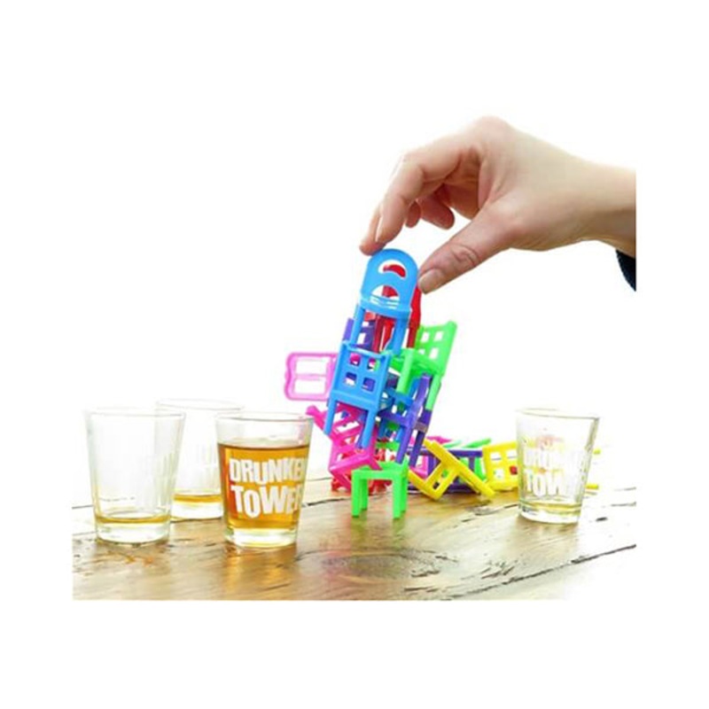 Drunken Tower – Balance Chairs, Board Game, Balance Chair, Games and Toys, Funny Time With Friend – 15467