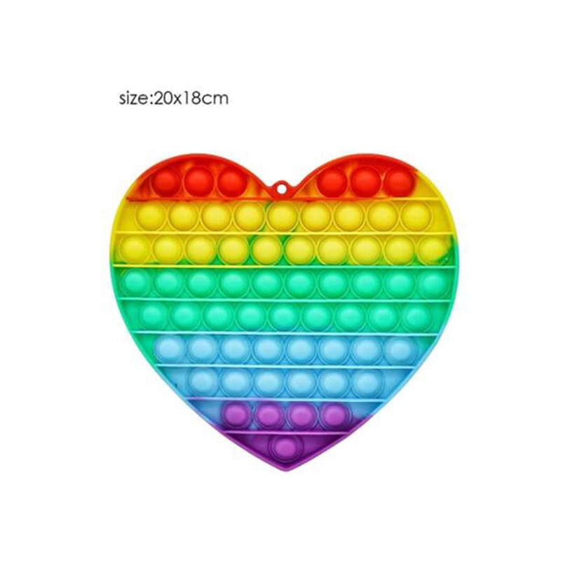 Heart Pop It, Anti-Stress Colorful Heart Shape Suitable For Kids and Adults – 14703