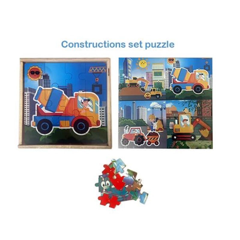 Kids Puzzle, Puzzle For Kids, Suitable For Learning And Enjoying, Different Shapes And Colors – construction – 13764C