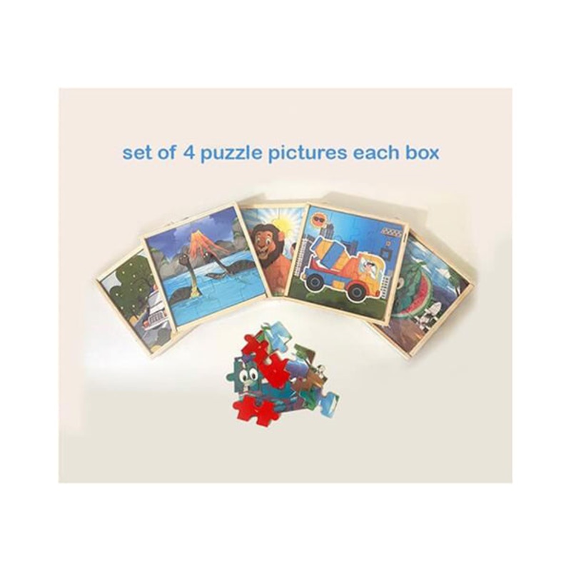 Kids Puzzle, Puzzle for Kids, Suitable for Learning and Enjoying, Different Shapes and Colors – Dino – 13764D