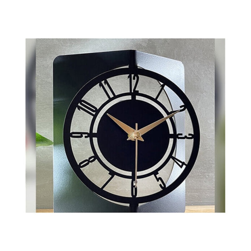 Metal Plexiglass Clock Butterfly, Homestyle Decorative Table Top, Modern Clock – 15570